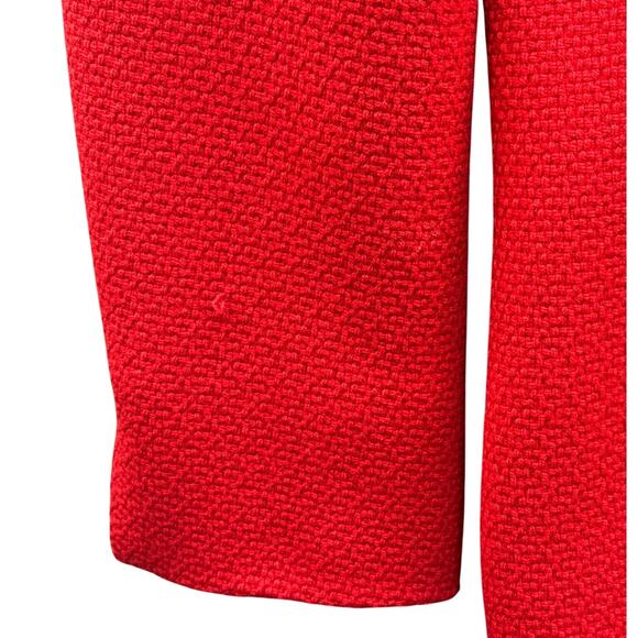 Talbots Wool Tweed Ruby Red Pea Coat Women 14 - Picture 6 of 8